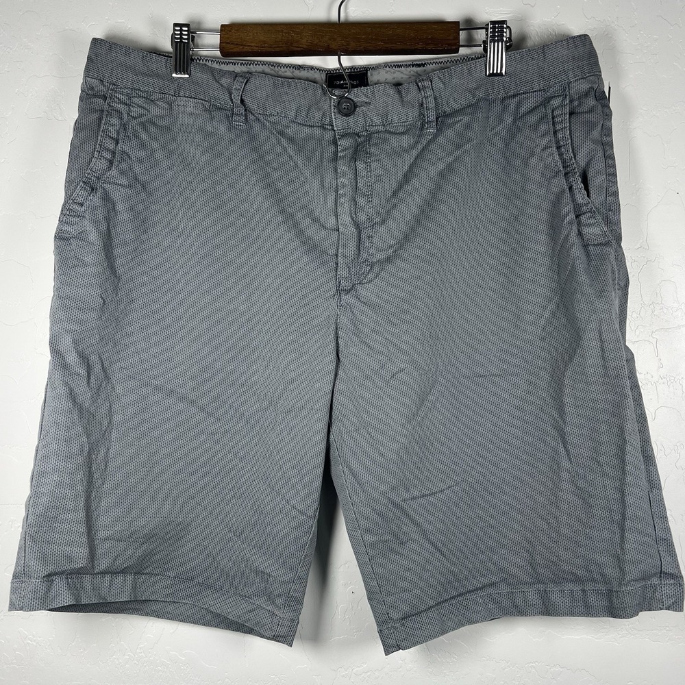 7 Diamonds Shorts Mens 38 Blue Grey Pima Stretch Casual Lightweight Summer
